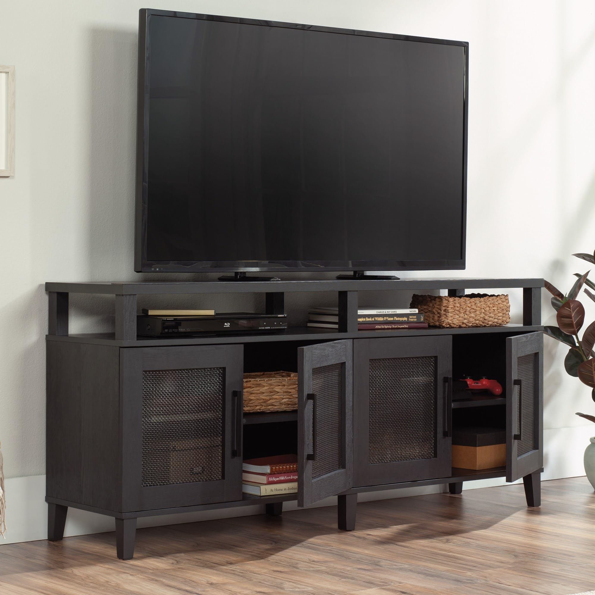 Amazon.com: Sauder Tiffin Line Credenza TV Stand, Screens up to 65